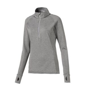 Puma Women's Zip-Up Gray Sweater